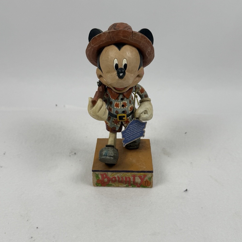 Jim Shore Disney Mickey Mouse Prosperous Pilgrim Thanksgiving Figurine 4005631